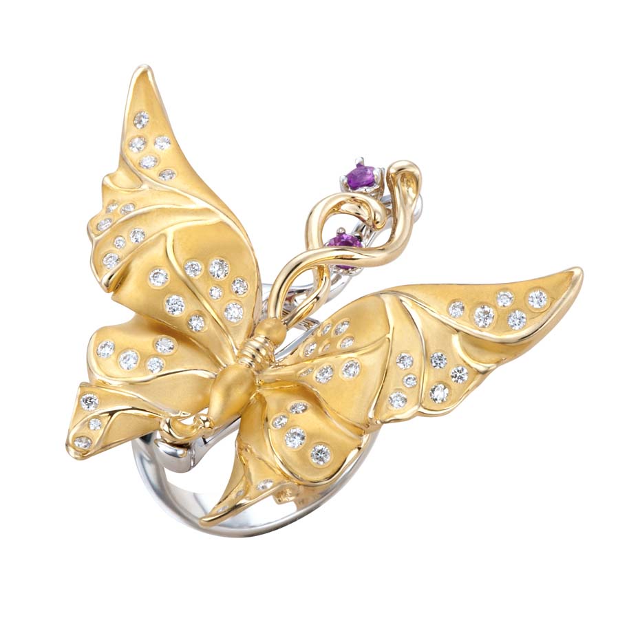 Butterfly jewellery_Basel_Carrera y Carrera_Alegoria butterfly ring in yellow and white gold with diamonds and pink sapphires.jpg